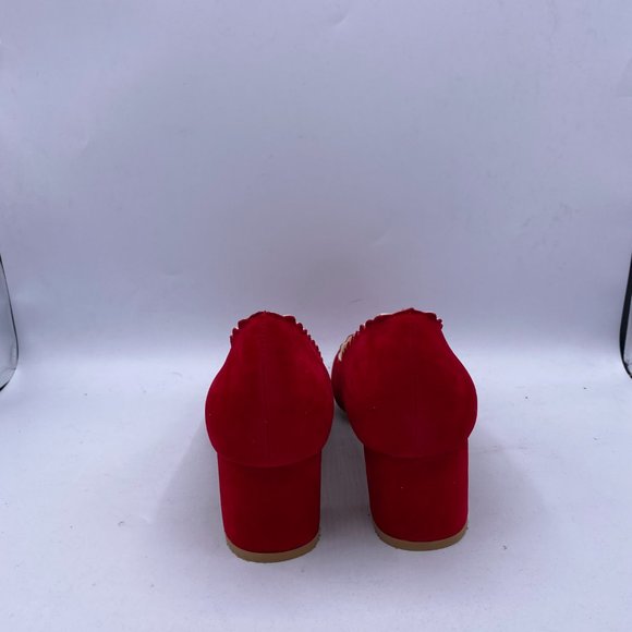 FSJ Chunky Cute Dress Shoes Scalloping Round Toe - Picture 5 of 10